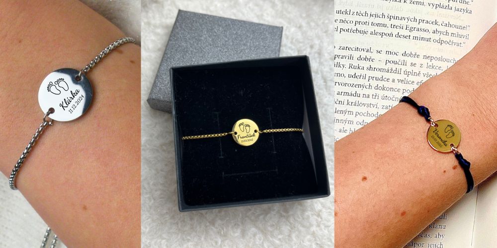 Náramek k narození miminka – personalizovaný šperk