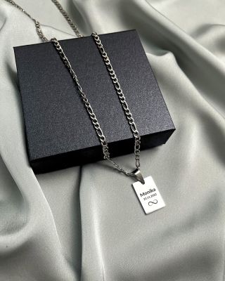 🔥Pánský náhrdelník s vlastním textem🔥 Vytvořte jedinečný šperk - přesně podle sebe ✨ 🎁 Dodáváme v černé dárkové krabičce –...