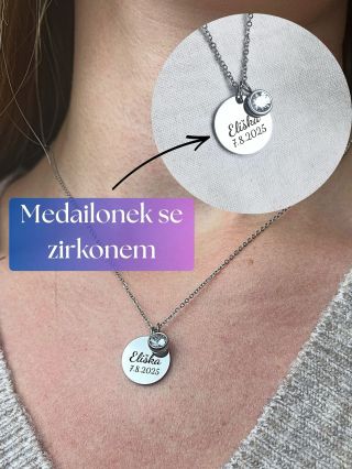 ✨ Malý detail s velkým efektem 🤩 Náš medailonek s vlastním gravírováním dostal parťáka 💎 zářivý zirkon 💎 který dodává...
